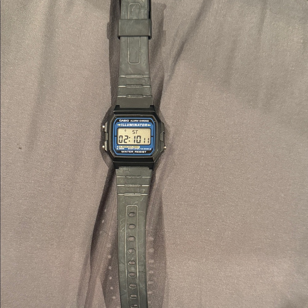 Casio Black and Blue Digital Smartwatch